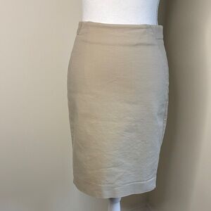 The Limited Classic Beige Pencil Skirt. Size 0